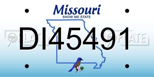 DI45491 Missouri License Plate