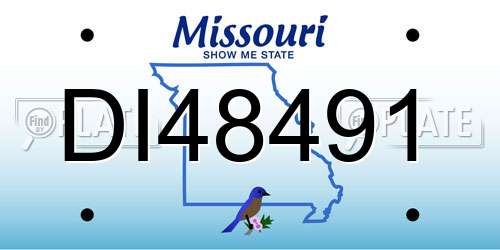 DI48491 Missouri License Plate
