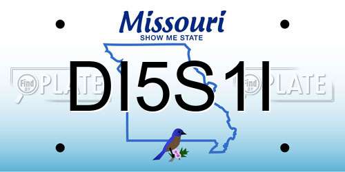 DI5S1I Missouri License Plate