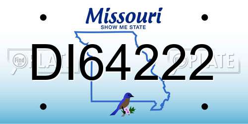 DI64222 Missouri License Plate