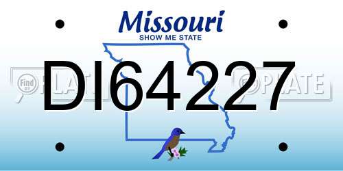 DI64227 Missouri License Plate
