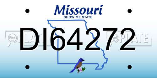 DI64272 Missouri License Plate