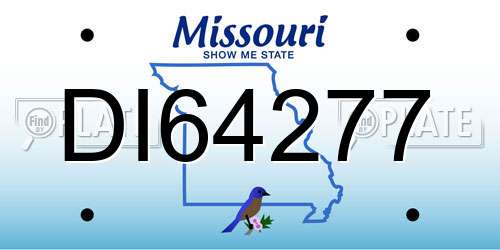 DI64277 Missouri License Plate
