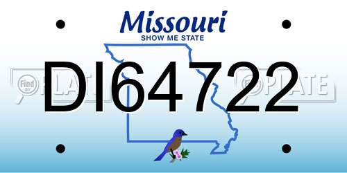 DI64722 Missouri License Plate
