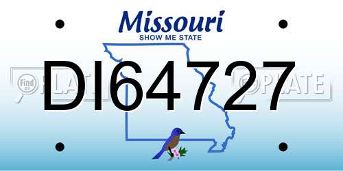 DI64727 Missouri License Plate