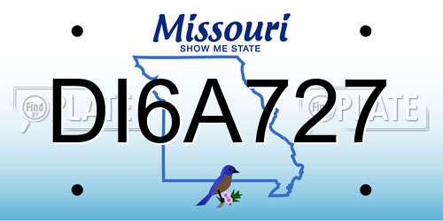 DI6A727 Missouri License Plate