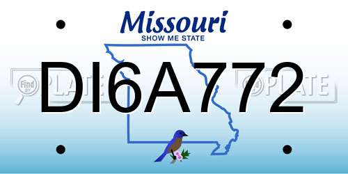 DI6A772 Missouri License Plate