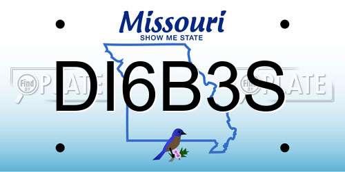 DI6B3S Missouri License Plate