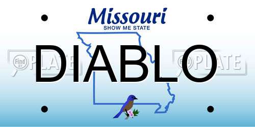 DIABLO Missouri License Plate