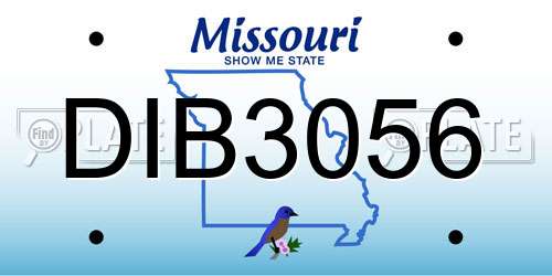 DIB3056 Missouri License Plate