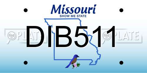 DIB511 Missouri License Plate