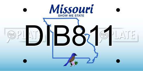 DIB811 Missouri License Plate