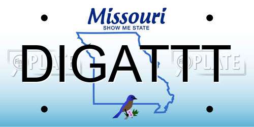 DIGATTT Missouri License Plate