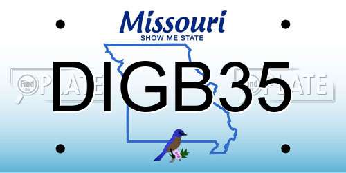 DIGB35 Missouri License Plate