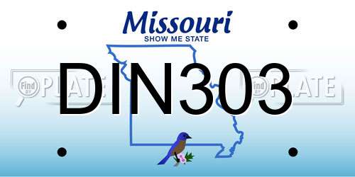 DIN303 Missouri License Plate