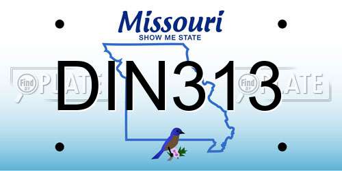 DIN313 Missouri License Plate