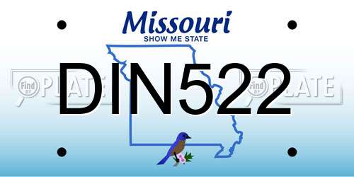 DIN522 Missouri License Plate