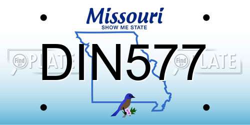DIN577 Missouri License Plate