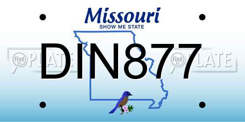 DIN877 Missouri License Plate