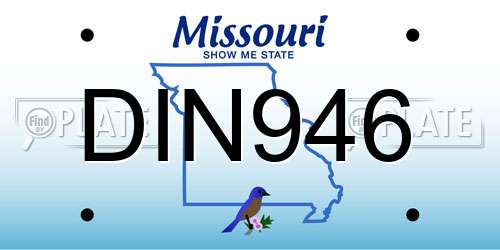 DIN946 Missouri License Plate