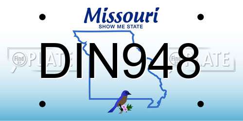 DIN948 Missouri License Plate