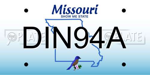 DIN94A Missouri License Plate
