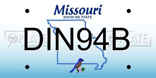 DIN94B Missouri License Plate