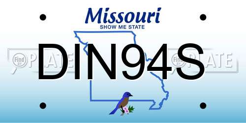DIN94S Missouri License Plate