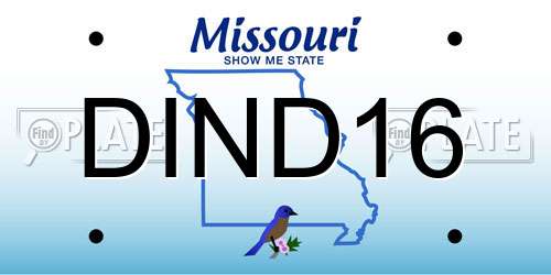 DIND16 Missouri License Plate