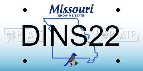 DINS22 Missouri License Plate