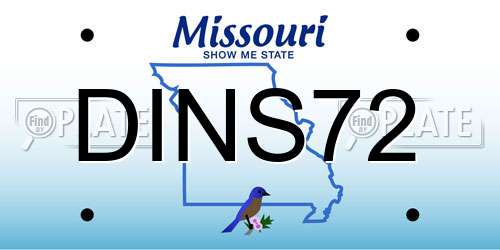 DINS72 Missouri License Plate