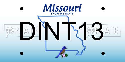 DINT13 Missouri License Plate