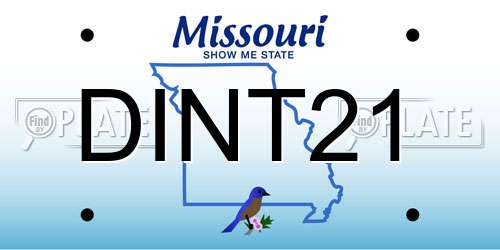DINT21 Missouri License Plate