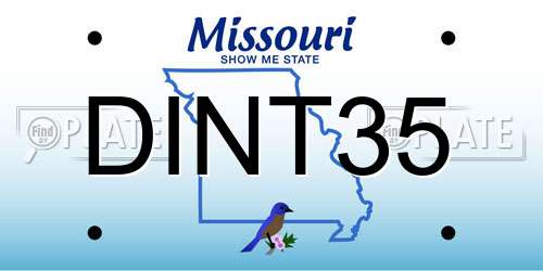 DINT35 Missouri License Plate