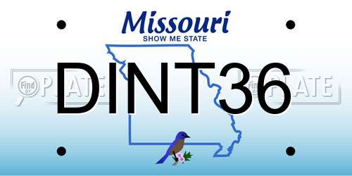 DINT36 Missouri License Plate