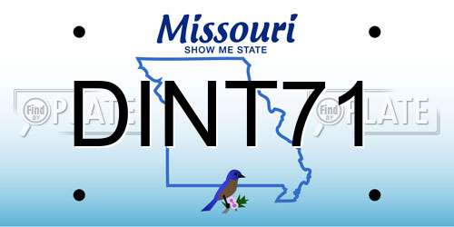 DINT71 Missouri License Plate
