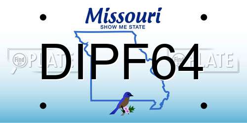 DIPF64 Missouri License Plate