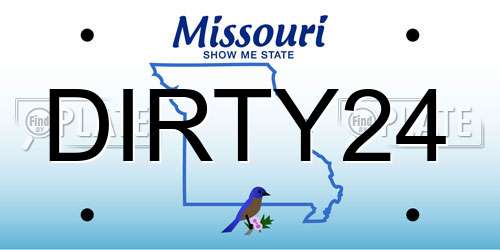 DIRTY24 Missouri License Plate