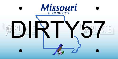 DIRTY57 Missouri License Plate