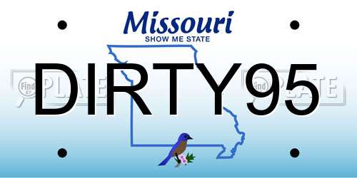 DIRTY95 Missouri License Plate