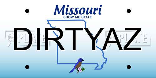 DIRTYAZ Missouri License Plate