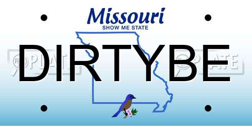 DIRTYBE Missouri License Plate