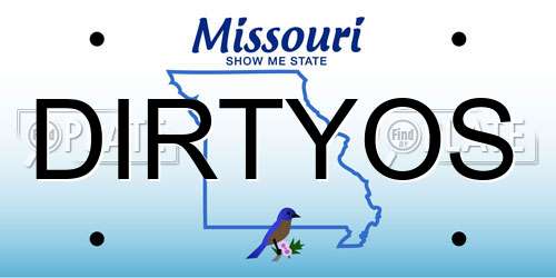 DIRTYOS Missouri License Plate