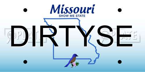 DIRTYSE Missouri License Plate