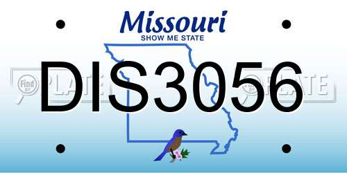 DIS3056 Missouri License Plate