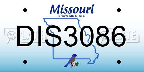 DIS3086 Missouri License Plate