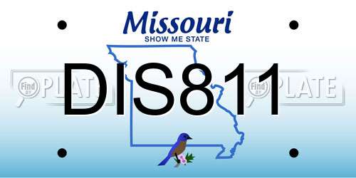 DIS811 Missouri License Plate