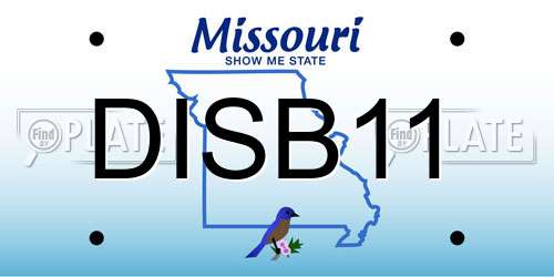 DISB11 Missouri License Plate