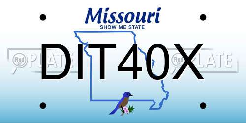 DIT40X Missouri License Plate