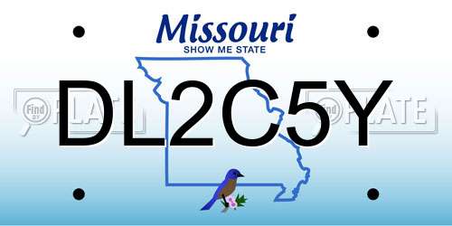 DL2C5Y Missouri License Plate
